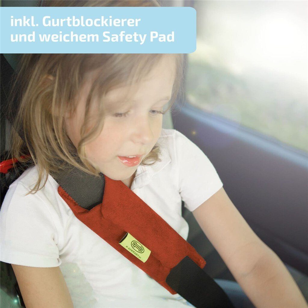 HEYNER Autokindersitz Sitzerhöhung Autokindersitz + rot kg) Gurtführung(15-36 ISOFIX