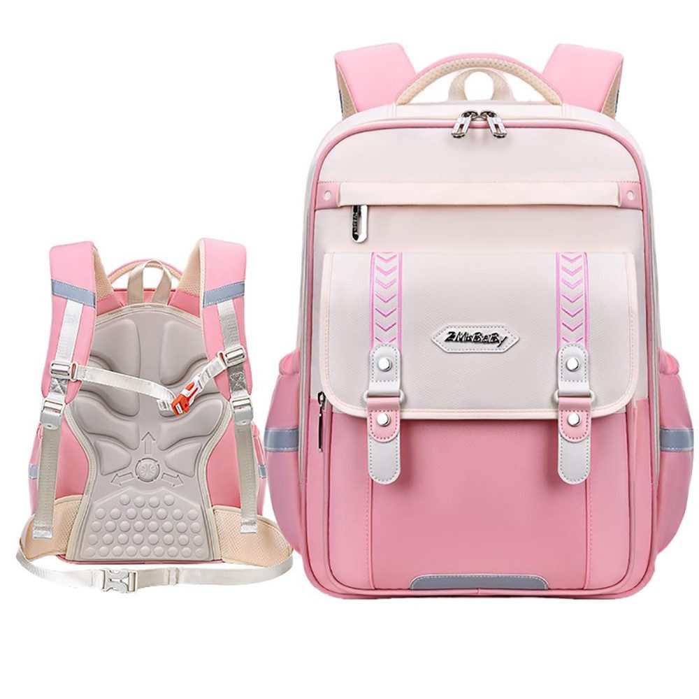 Blusmart Schulrucksack Ergonomischer Schulranzen für Grundschüler (Bequeme Rückenstütze, reflektierende Streifen, Wasserdichtes Design, Mehrere Fächer), Für alle Altersgruppen geeignet