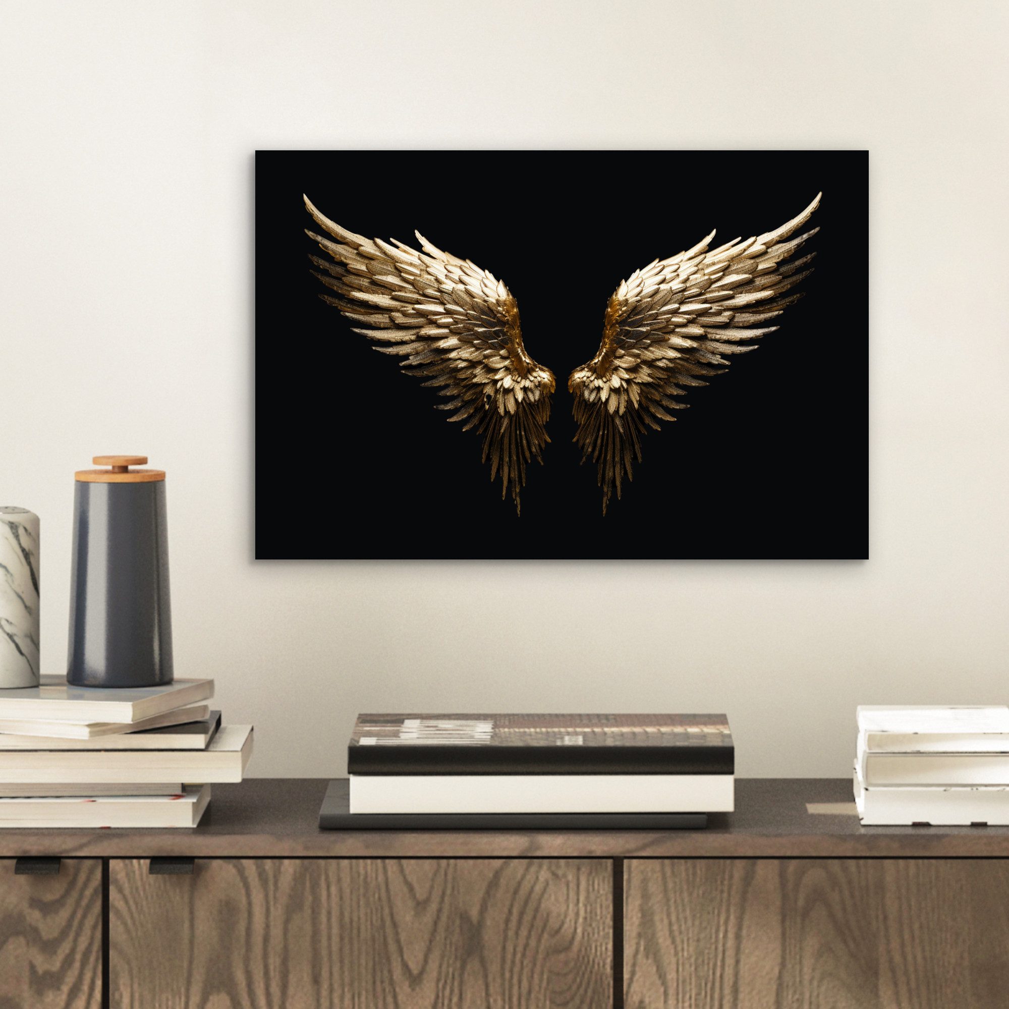 MuchoWow Metallbild Flügel - Engel - günstig online kaufen