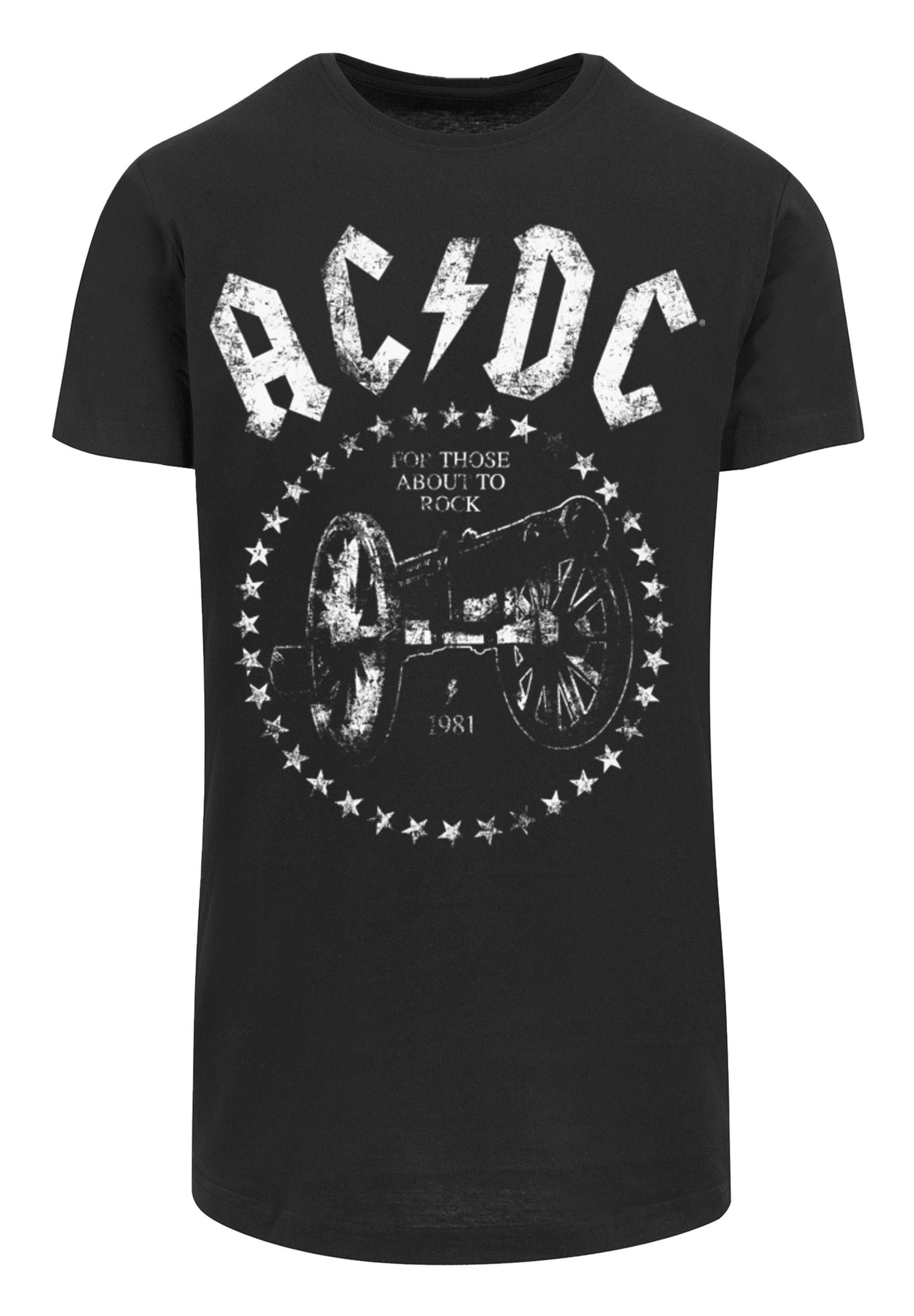 F4NT4STIC T-Shirt PLUS SIZE ACDC We Salute You Cannon Print, Sehr weicher  Baumwollstoff mit hohem Tragekomfort