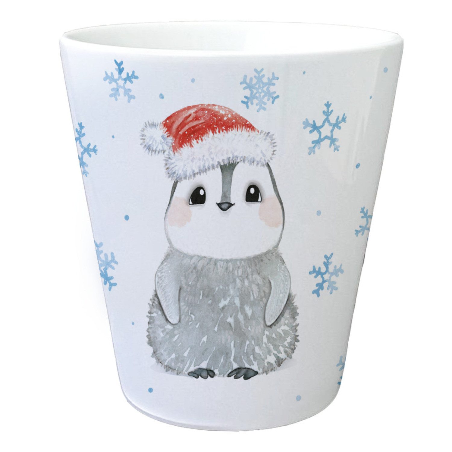 speecheese Blumentopf Pinguin mit Weihnachtsmütze Blumentopf günstig online kaufen