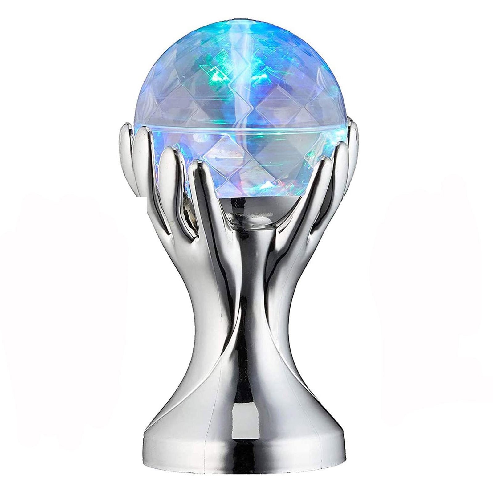 HAC24 LED Discolicht LED Partyleuchte Discokugel Partylicht Disco Party Projektor Kugel, LED fest integriert, Farbwechsel, Handform 360° Lichteffekt Rotation