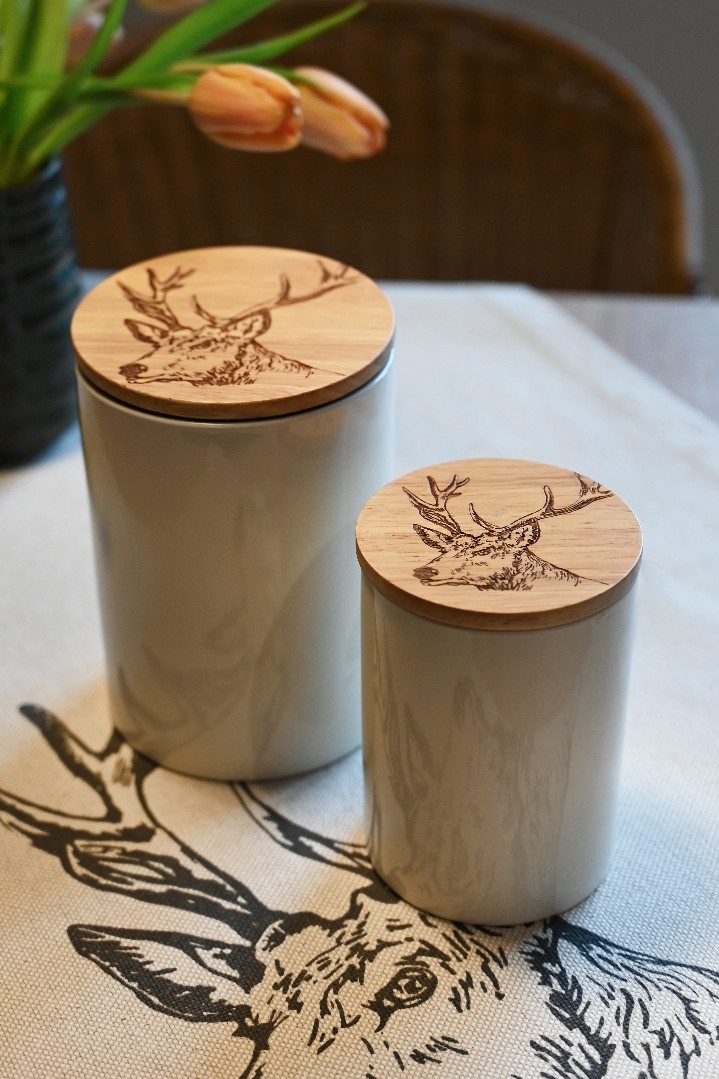 Selbrae House Ltd Aufbewahrungsdose Vorratsdose Keramik - HIRSCHKOPF - eich günstig online kaufen