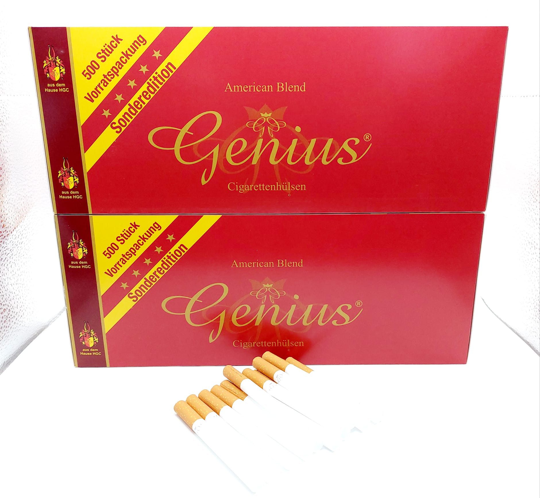 meytrade Filter-Set 1.000 Stück Genius premium Zigaretten Filterhülsen + Etui, Vorratspack Sonderedition