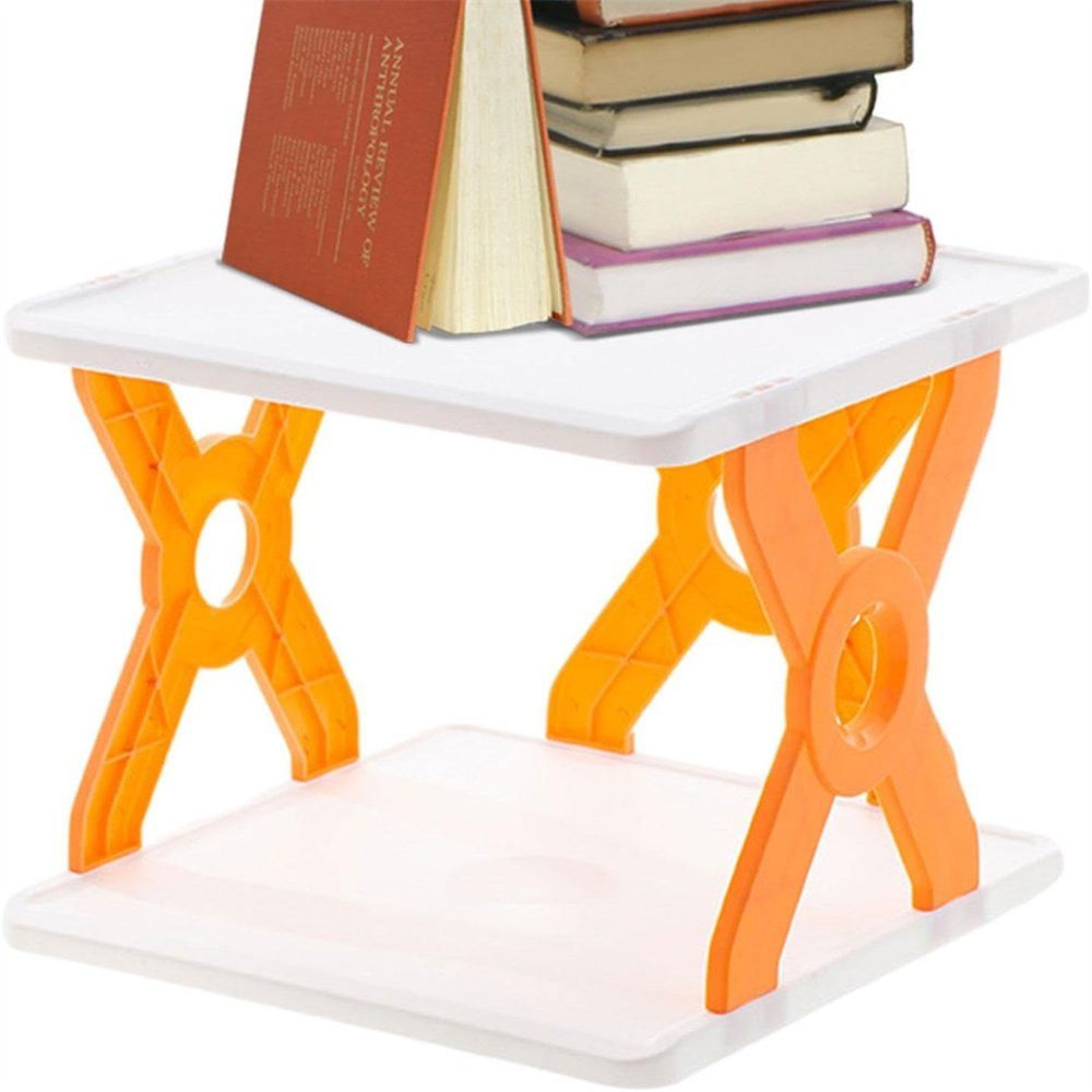TUABUR 2-stöckiges Farbe Gewürzregal den für orange Rutenhalter Schreibtisch