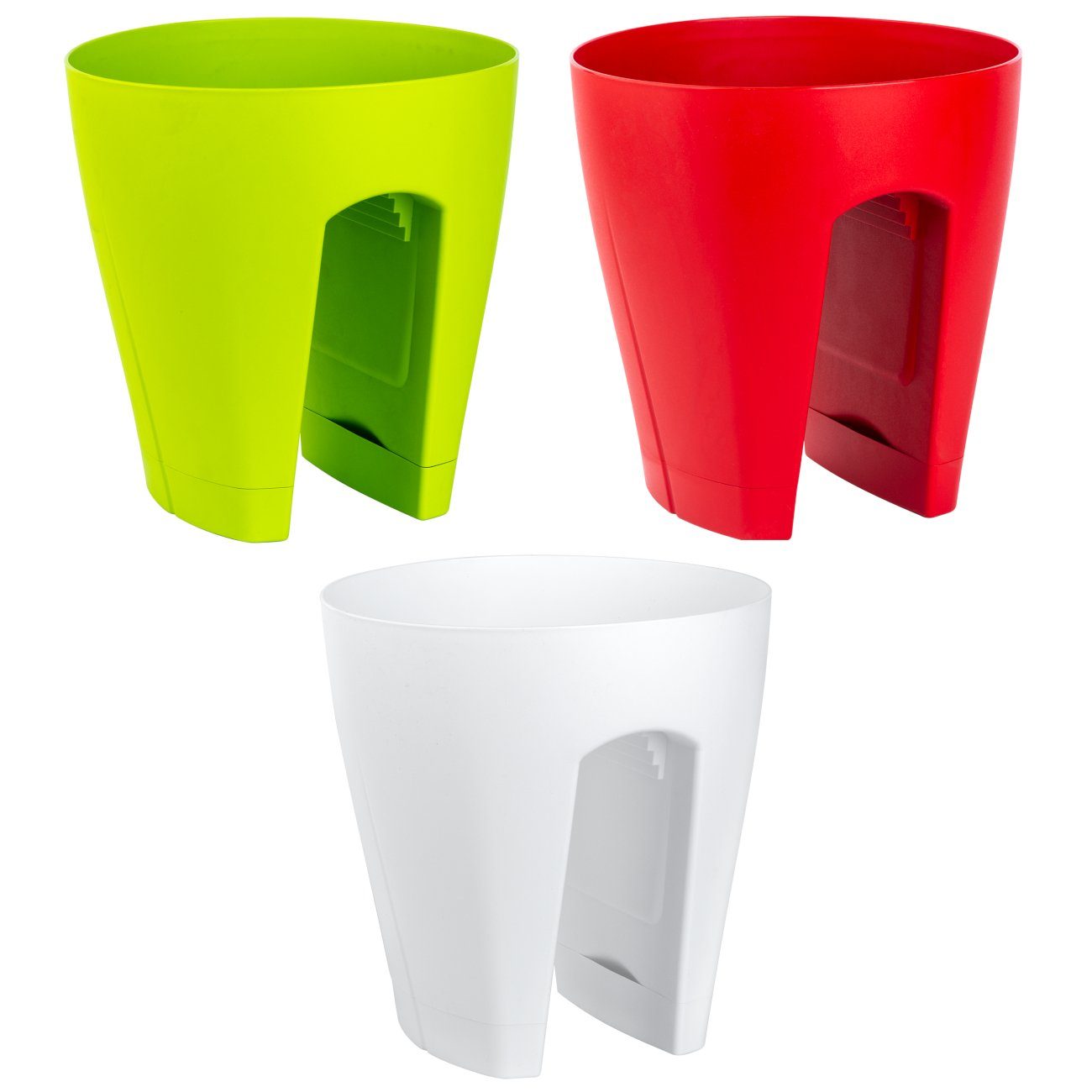 Engelland Blumentopf Geländertopf mit Wasserauffangschalen (Vorteils-Set, günstig online kaufen