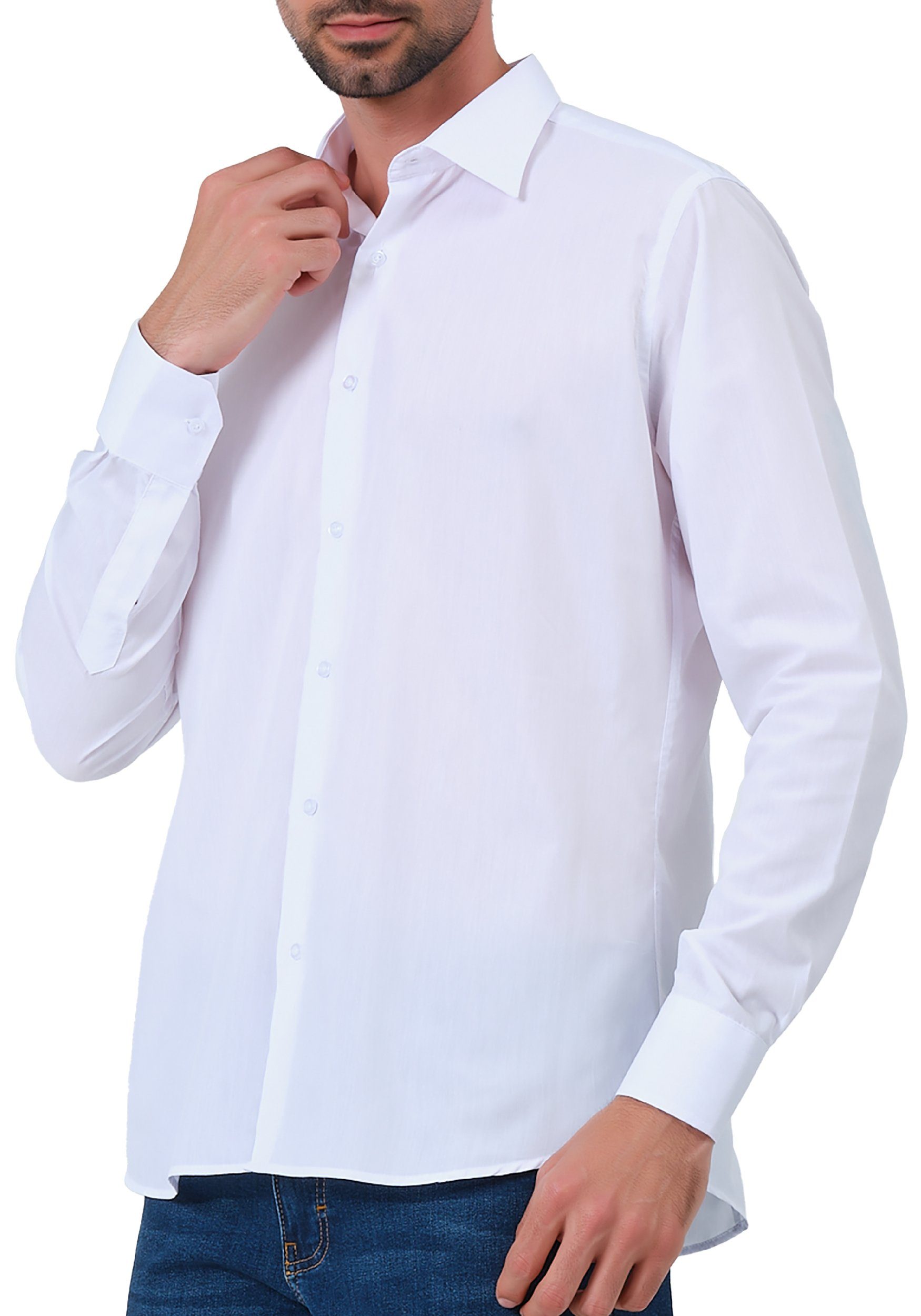 JEEL Langarmhemd Herren Hemd Langarm (1-tlg) Slim Fit günstig online kaufen