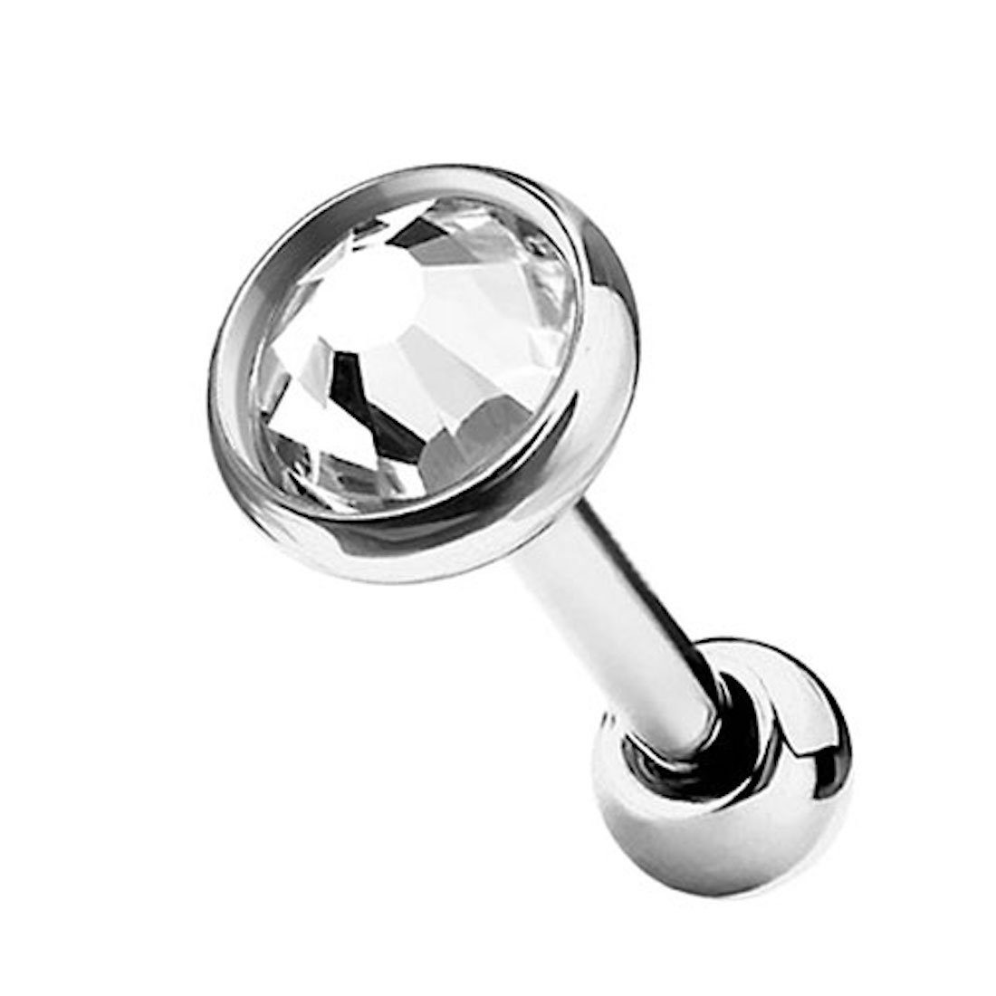 Taffstyle Piercing-Set Barbell Piercing Kristall Tragus Helix Cartilage, Barbell Piercing Kristall Ohr Tragus Helix Cartilage Stecker Stab