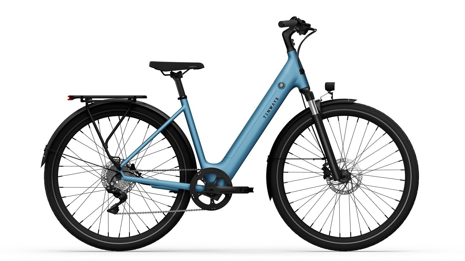 Tenways E-Bike Tenways CGO800Plus Damen blau 2026, 8 Gang Shimano Claris 8-Gang, Kettenschaltung, Tenways C9, 475 Wh