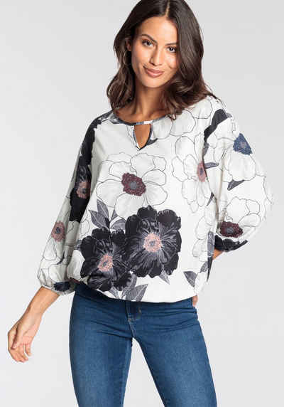 Laura Scott Ballonshirt mit V-Ausschnitt - NEUE KOLLEKTION