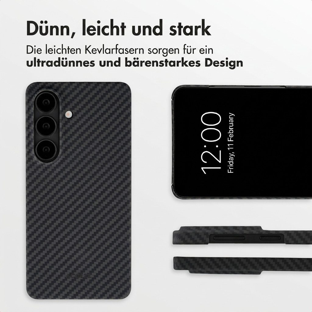 Accezz Backcover Accezz MagSafe Kevlar® Hülle Samsung Galaxy S26 - Schwarz