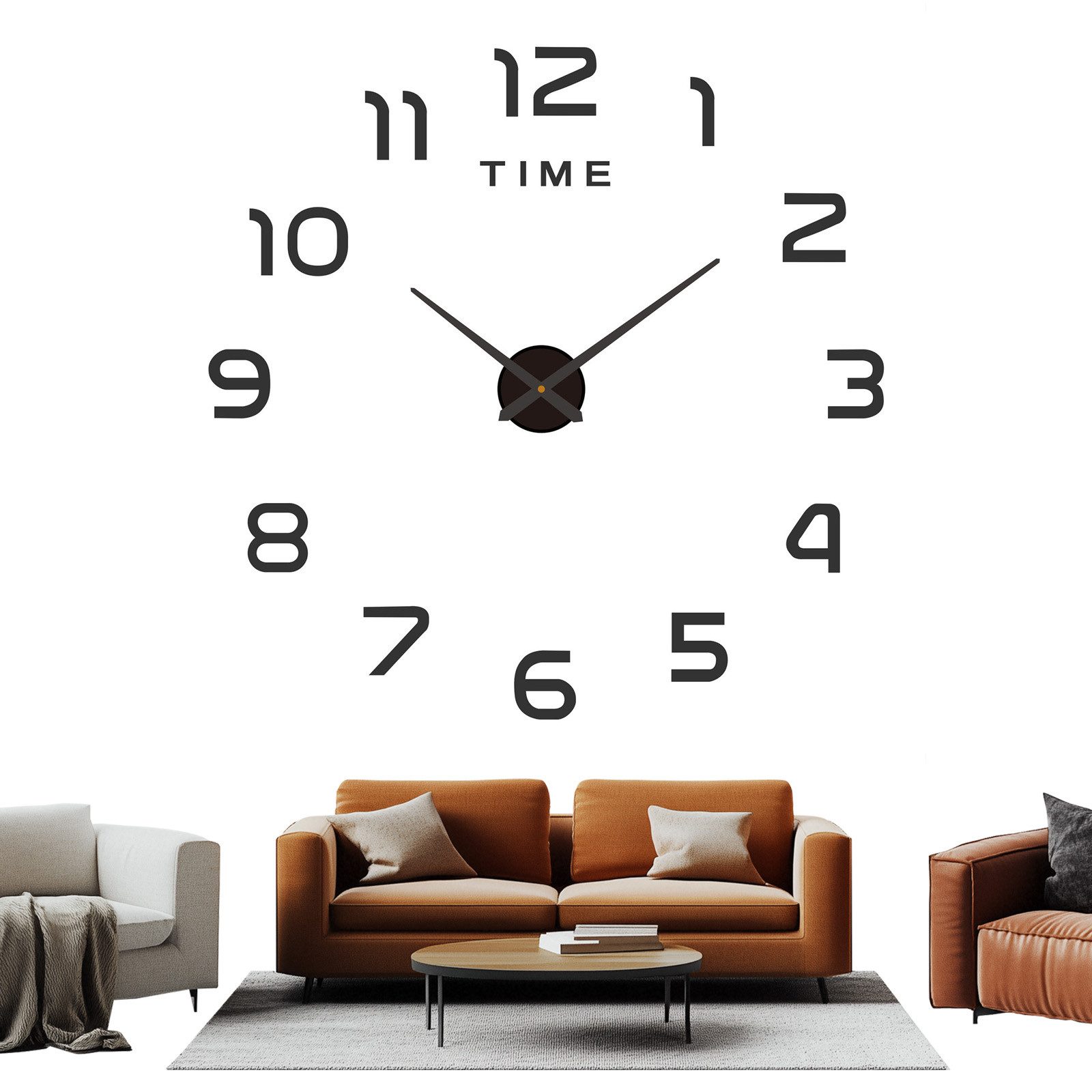 OKWISH Wanduhr DIY Wand Uhr Acryl Wanduhr 3D Zahlen Spiegel Uhr (Einfache W günstig online kaufen