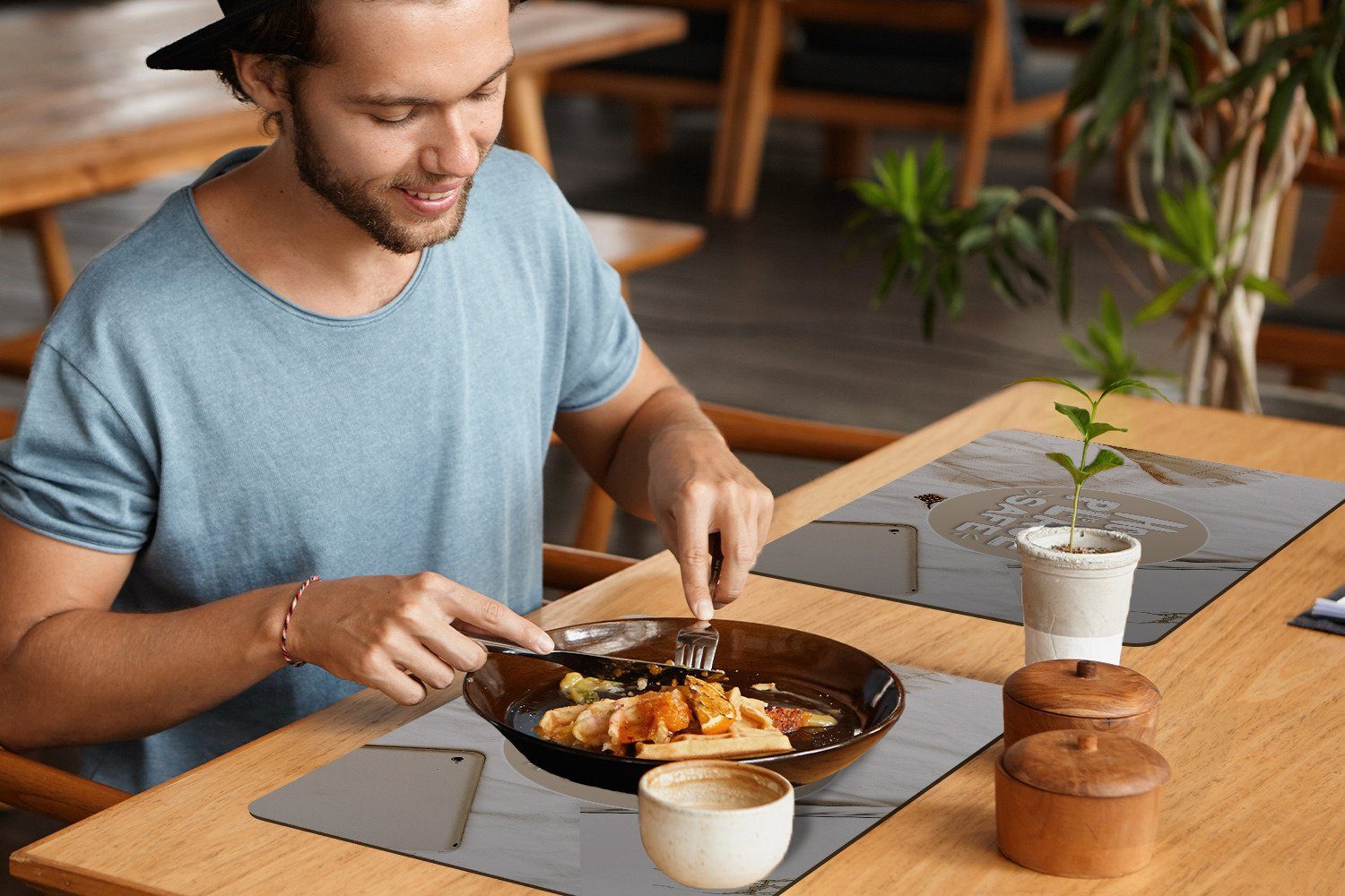 ist - Sprichwörter 'Das der Zitate, (6-St), ein Schmutzabweisend Ort Tischmatten, Zuhause - Platzset, Sicherheit' Platzmatte, MuchoWow, Platzset, Platzdecken,