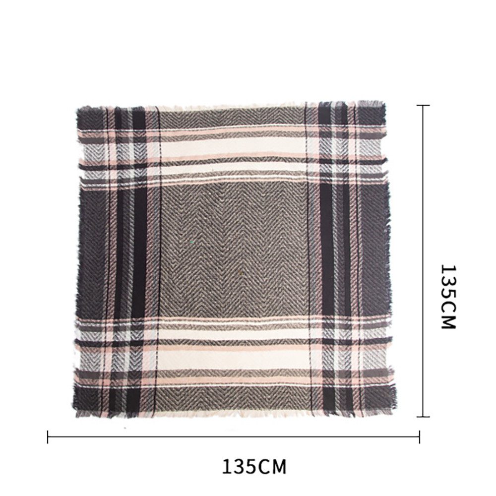 THE FASHION HOUSE Schal Damen Schal Winter Herbst kariert in Übergröße Deckenschal Modeschal, Karo Tartan Streifen Muster Schultertuch Halstuch oversize