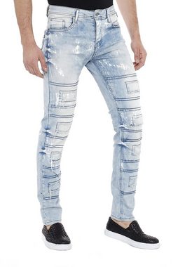 Cipo & Baxx Straight-Jeans im Destroyed Look Slim Fit