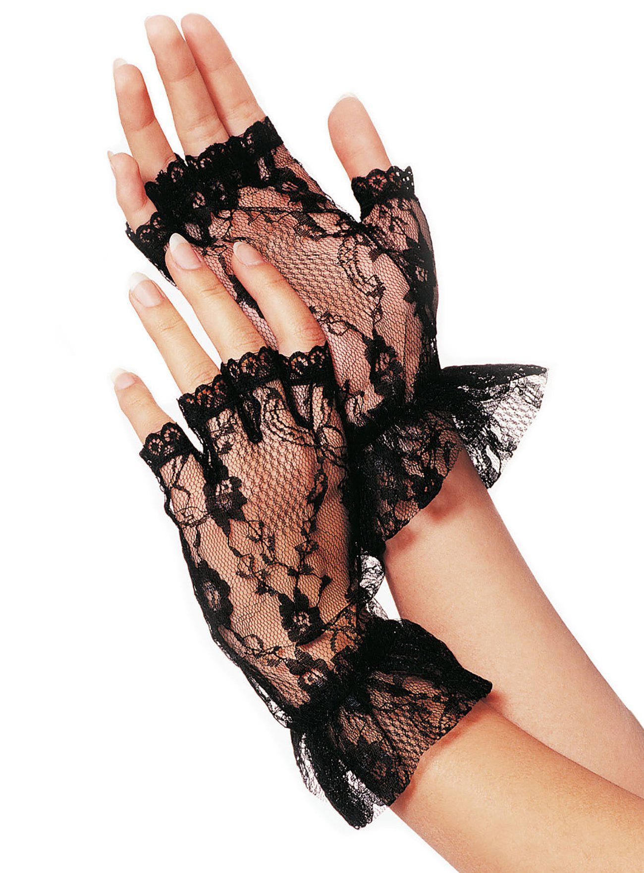 Leg Avenue Kostüm Fingerlose Netzstrumpf Handschuhe