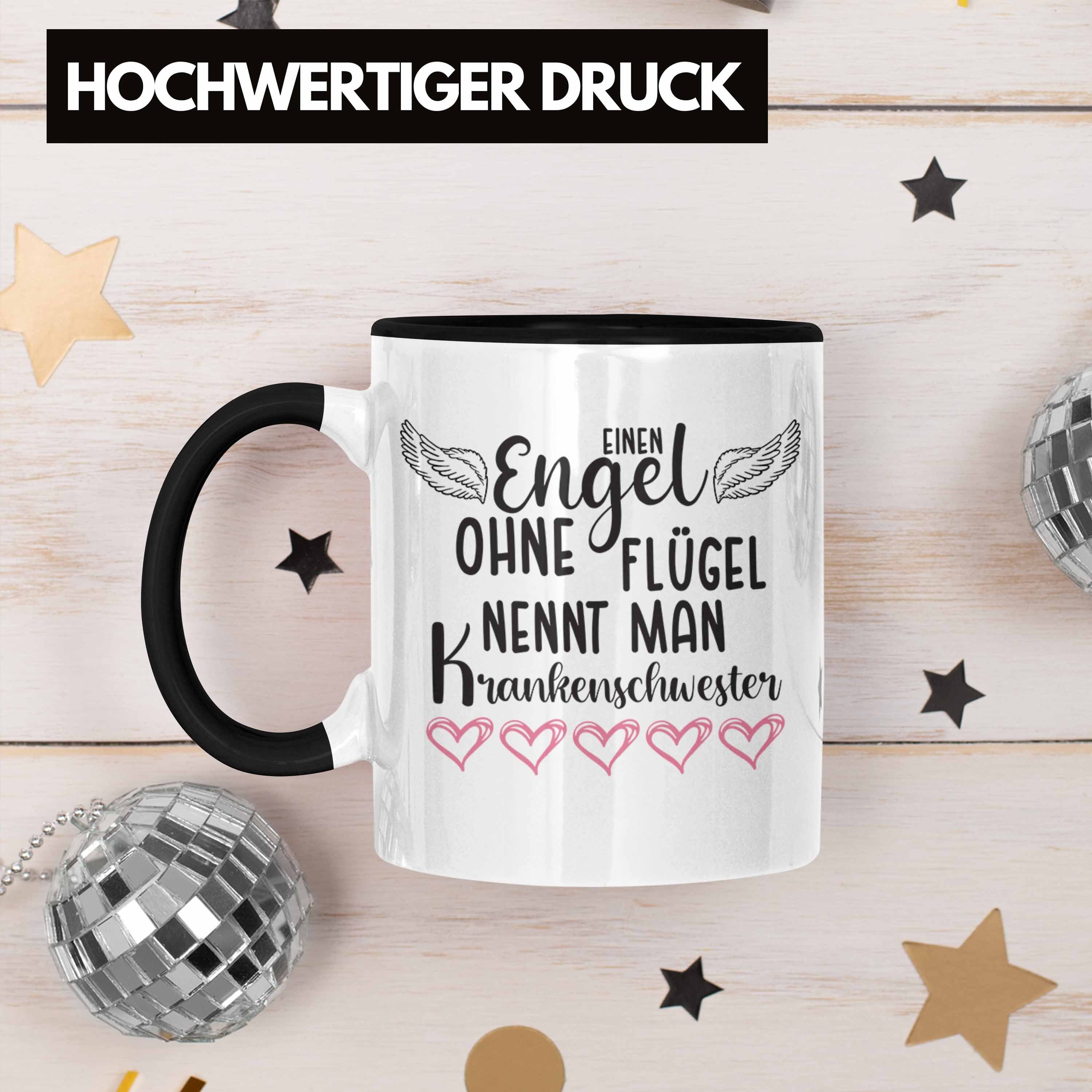 Trendation Spruch Krankenschwestern Geschenke Tasse Krankenschwester - Trendation Dankeschön Lustig Tasse Schwarz Geschenk