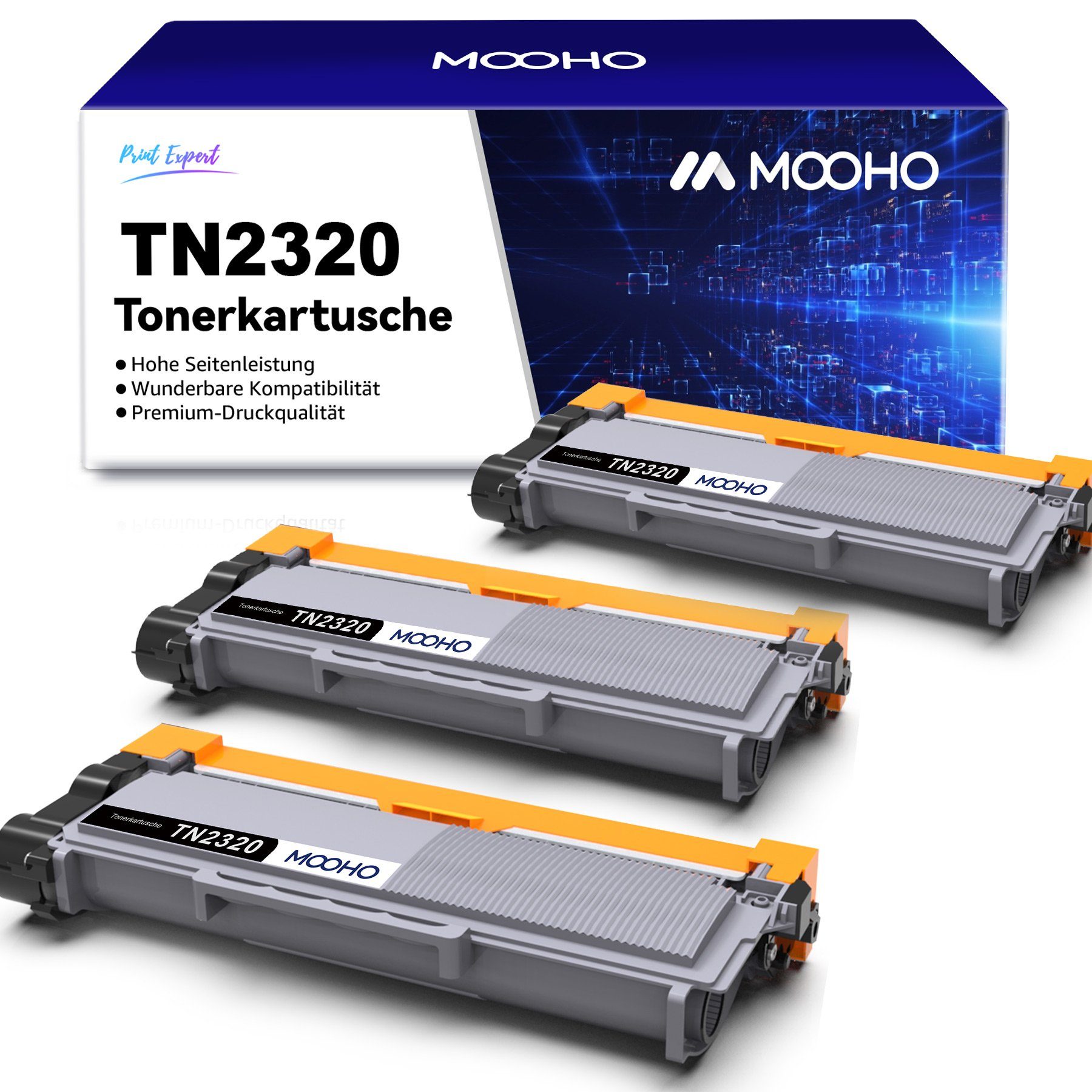 MOOHO Tonerpatrone TN-2320 TN 2310, Toner für Brother TN2320 MFC-L2700DW L2700DN HL-L2300D