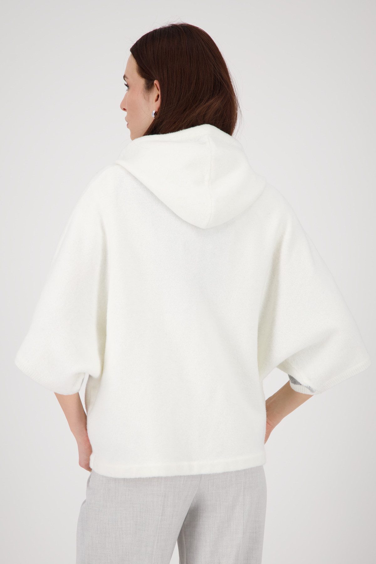 Monari Strickcape Jacke Strickjacke Karo Loose günstig online kaufen
