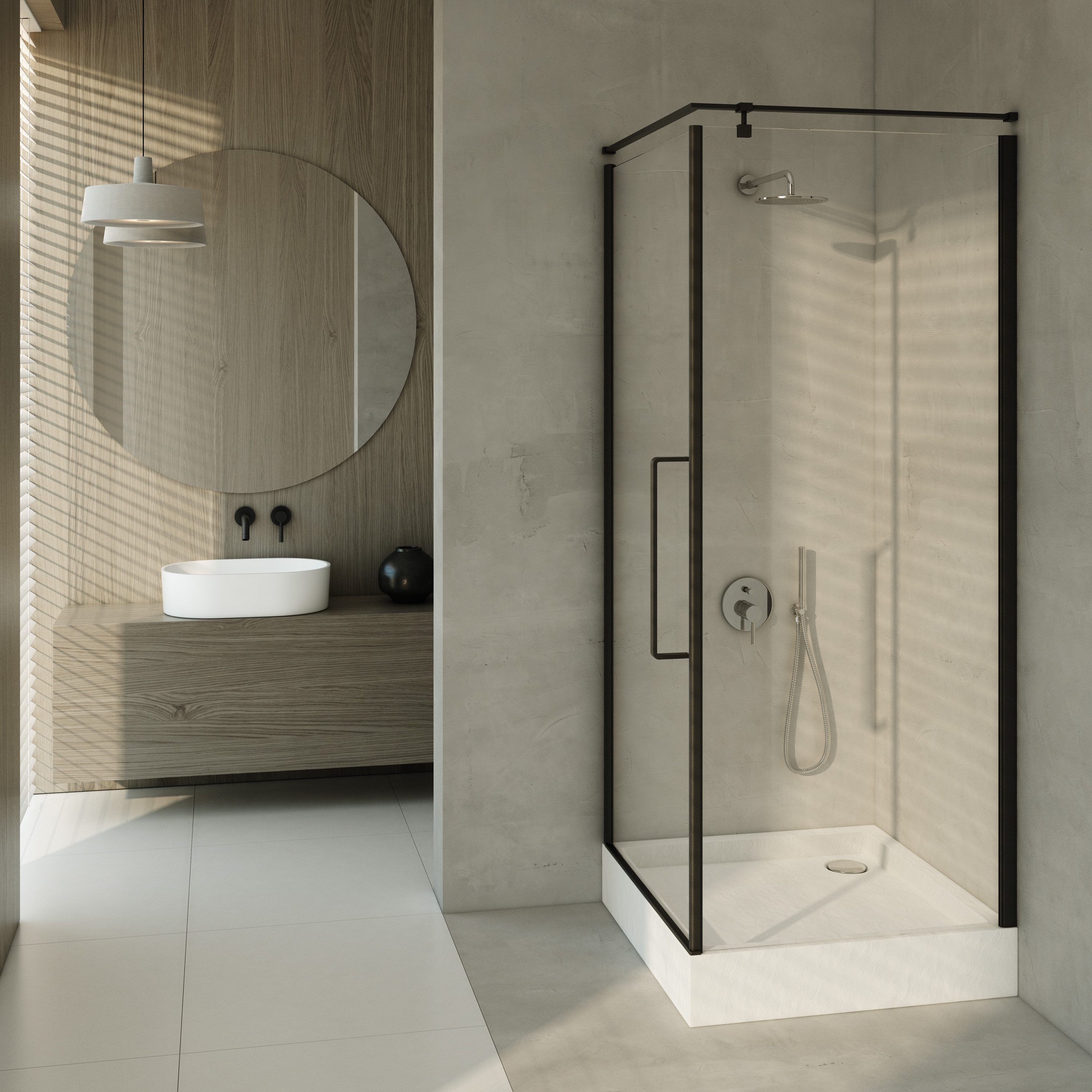 Aquabad® Duschwanne ELEGANA, Quadrat, Acryl, 1-St., Duschwanne, 80 x 80 cm