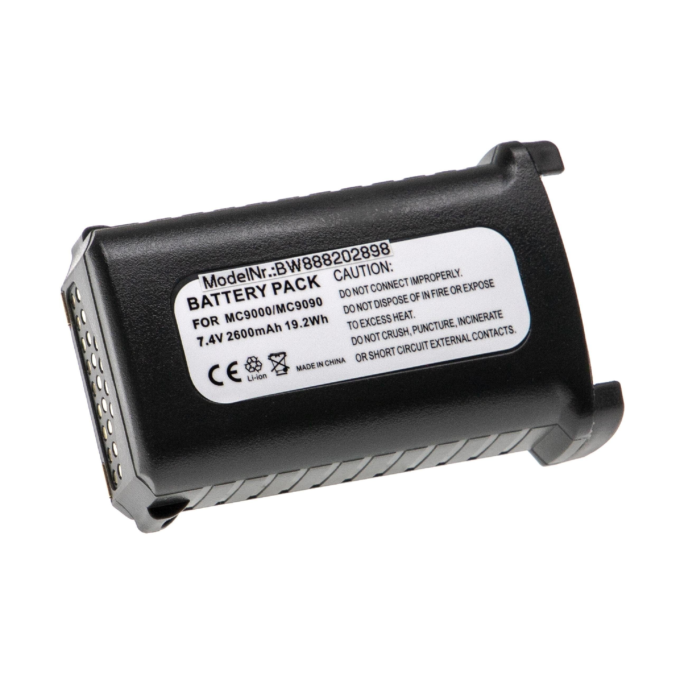 vhbw passend für Symbol MC9000, MC9000-G, MC9000-K, MC9000-S, MC9010, Akku 2600 mAh