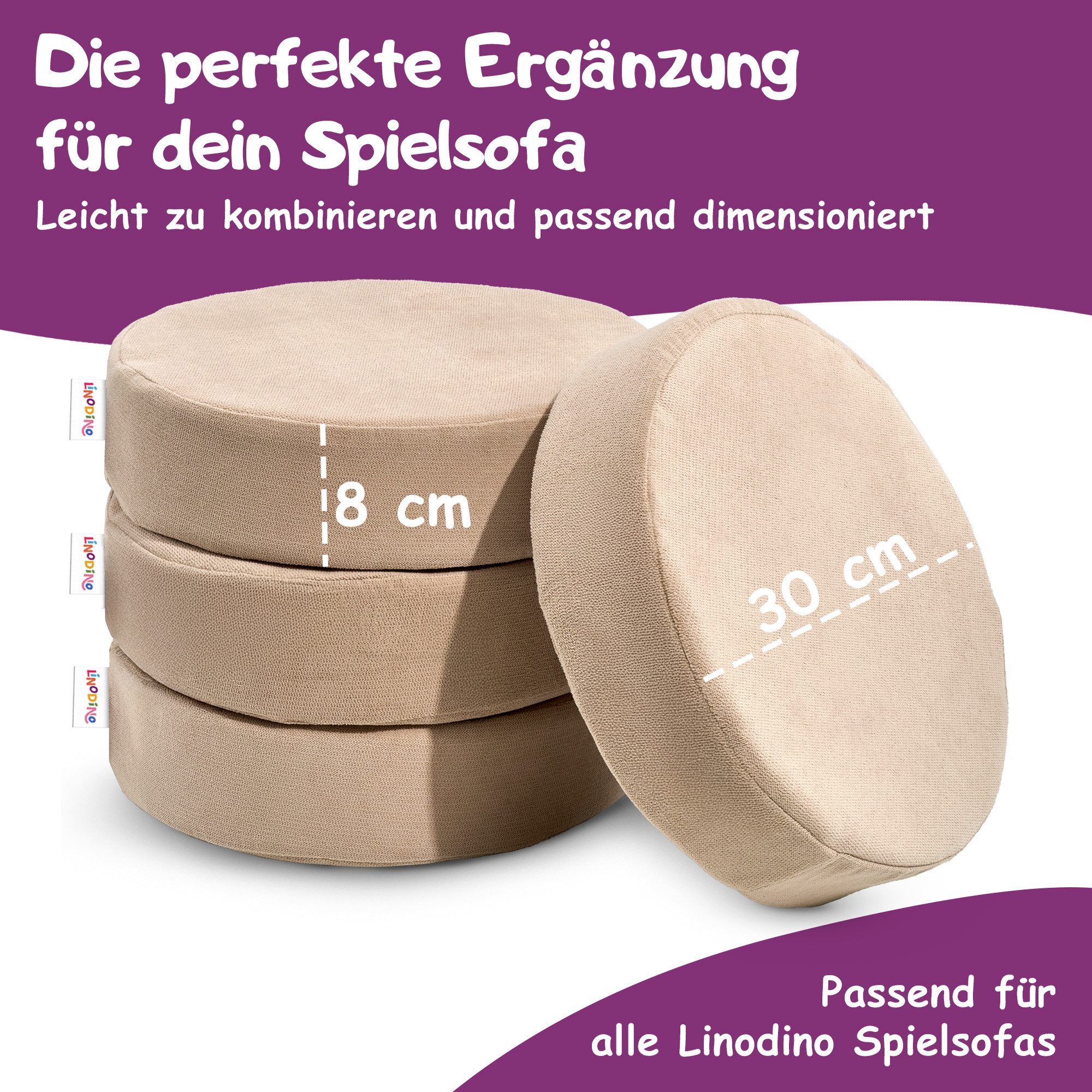 Linodino Kindersofa Zaubersteine – Erweiterungs-Bauteile fürs Spielsofa