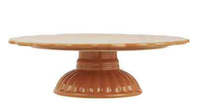 Ib Laursen Tortenplatte »Laursen - Tortenplatte Fuß Mynte Keramik Orange Pumpkin (2079-63) Kuchenplatte«, Keramik