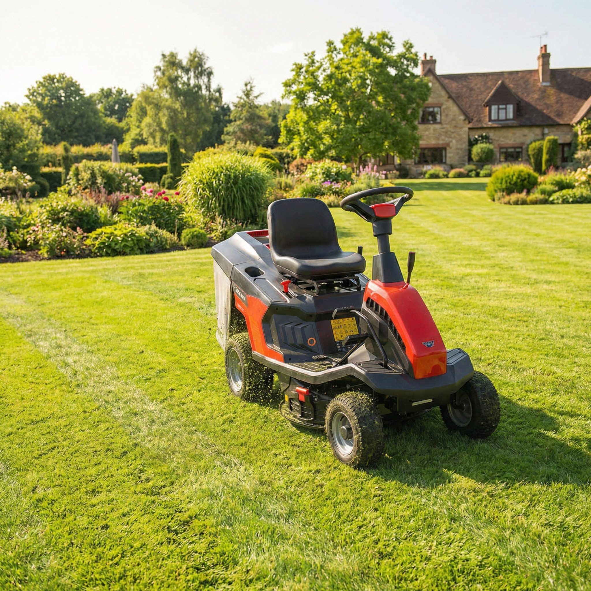 Hecht Rasentraktor Aufsitzrasenmäher 5168, Hydrostat-Getriebe, 3in1 150L Fangkorb, 66 cm Schnittbreite, Seitenauswurf, Mulchen, bis 9,3 km/h,30 - 75 mm Schnitthöhe