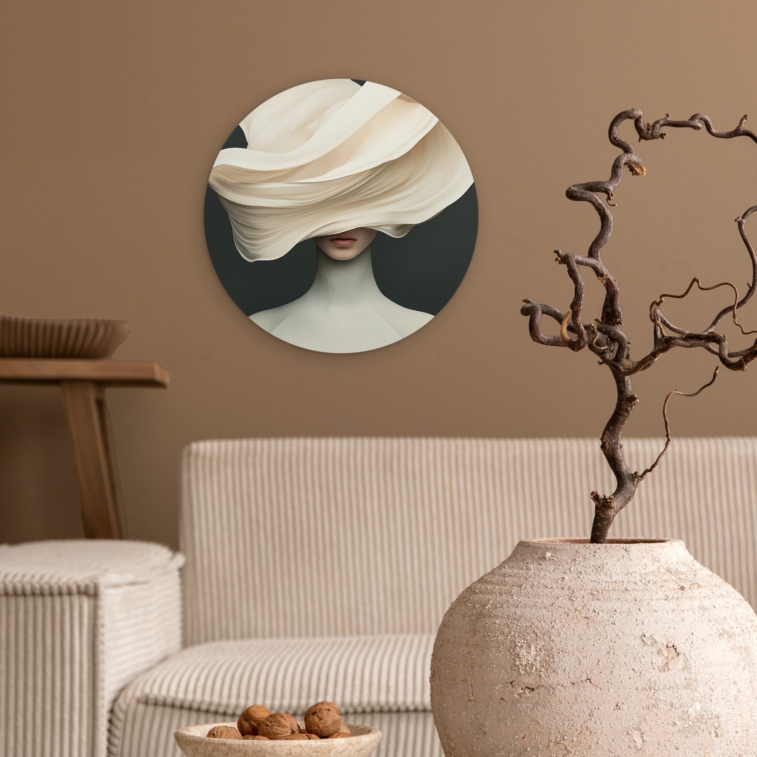 MuchoWow Gemälde Frau - Beige - günstig online kaufen