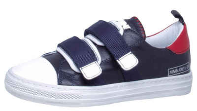 Momino Sneaker von Momino 4010 Teen Sport Halbschuhe Leder Blau Sneaker