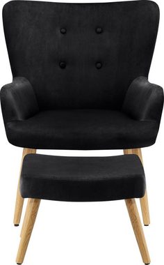 INOSIGN Sessel Levent, Hocker, in unterschiedlichen Bezugsqualitäten, Sitzhöhe 40 cm