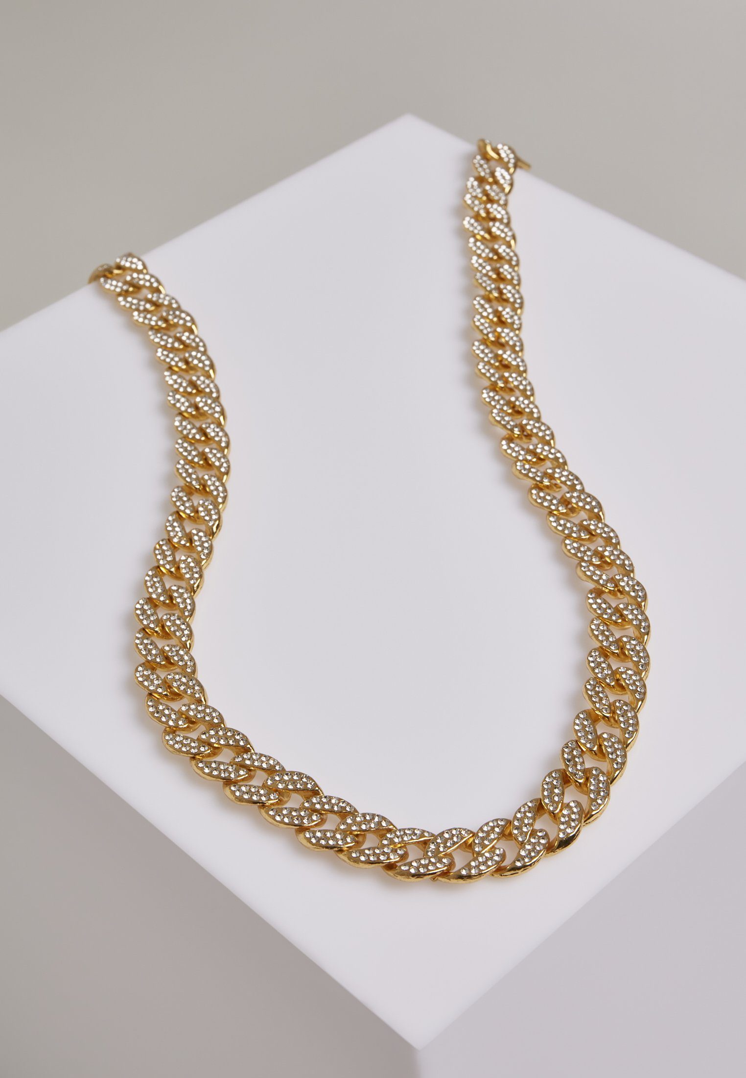 URBAN CLASSICS Edelstahlkette Accessoires Heavy Necklace With Stones,  Hergestellt aus hochwertigem und weichem Material