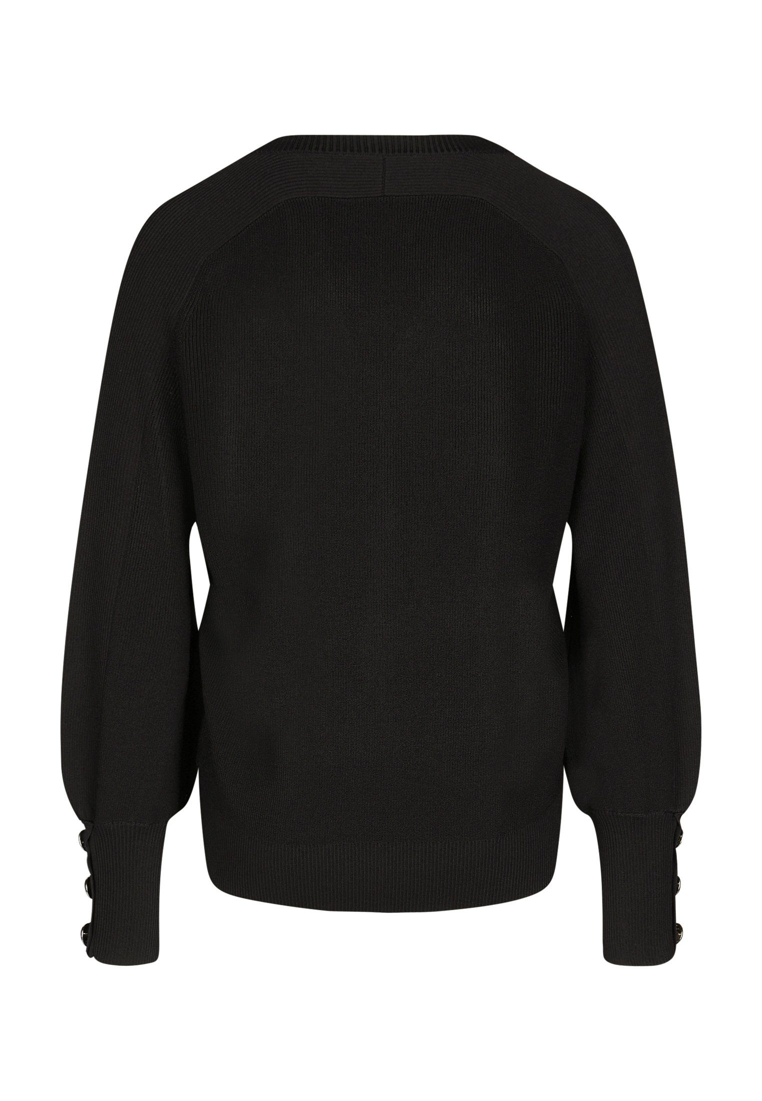MARC AUREL V-Ausschnitt-Pullover black