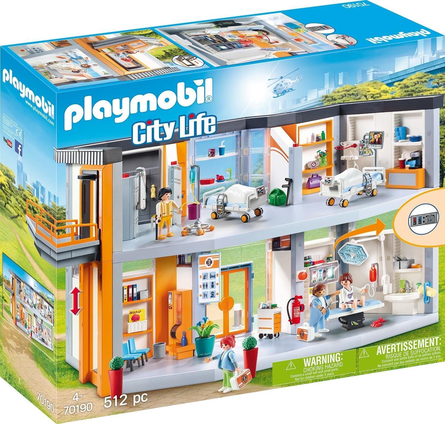 Playmobil® Konstruktions-Spielset Großes Krankenhaus mit