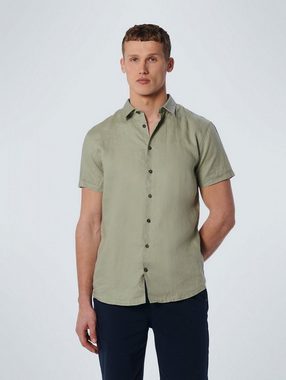 NO EXCESS Rundhalspullover Shirt Short Sleeve Linen Solid