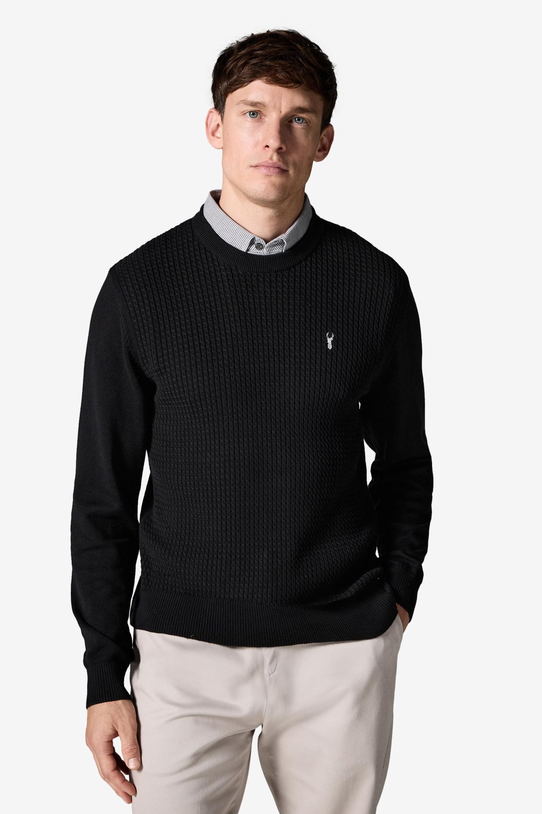 Next 2-in-1-Pullover Oxford-Pullover mit angedeutetem Hemd günstig online kaufen