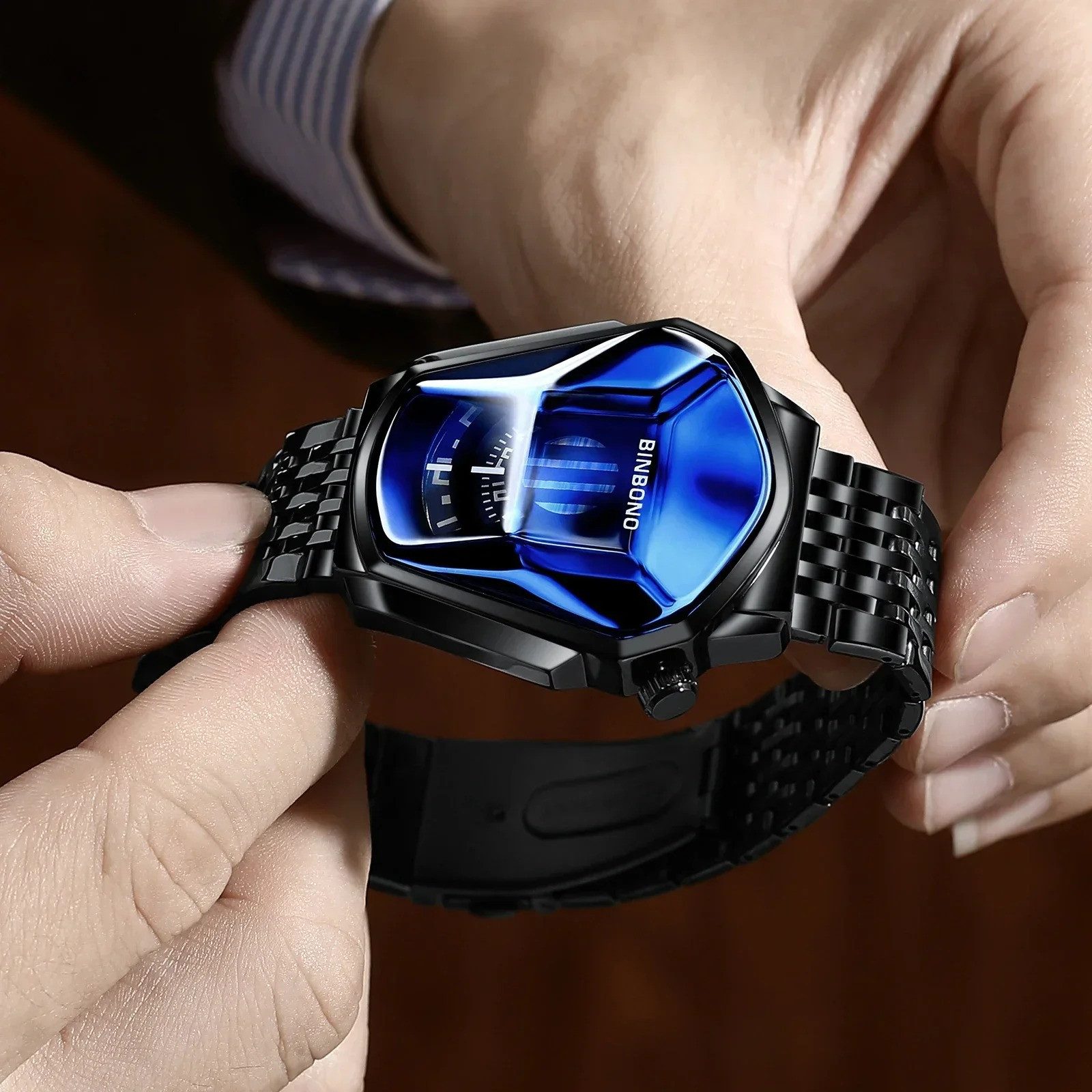 Athlix Quarzuhr Armbanduhr Herren Edelstahl Herrenuhr Analog Wasserdicht Uhr, Wasserdicht bis 3 BAR, Präzises Quarz-Uhrwerk – Bild 4 von 4