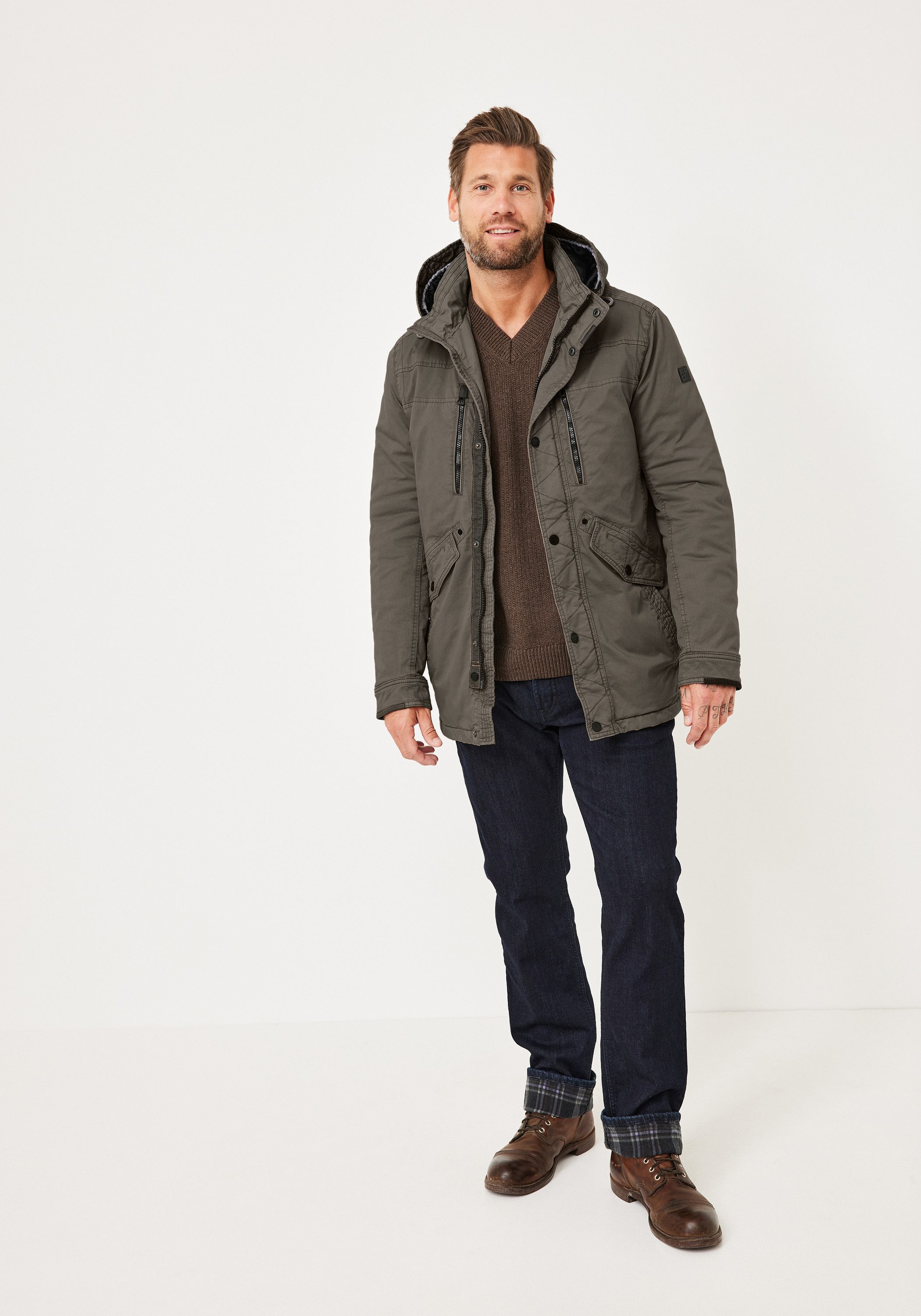 Redpoint Parka KORWIN Baumwoll-Parka mit abnehmbarer Kapuze und Stretch – Bild 4 von 5