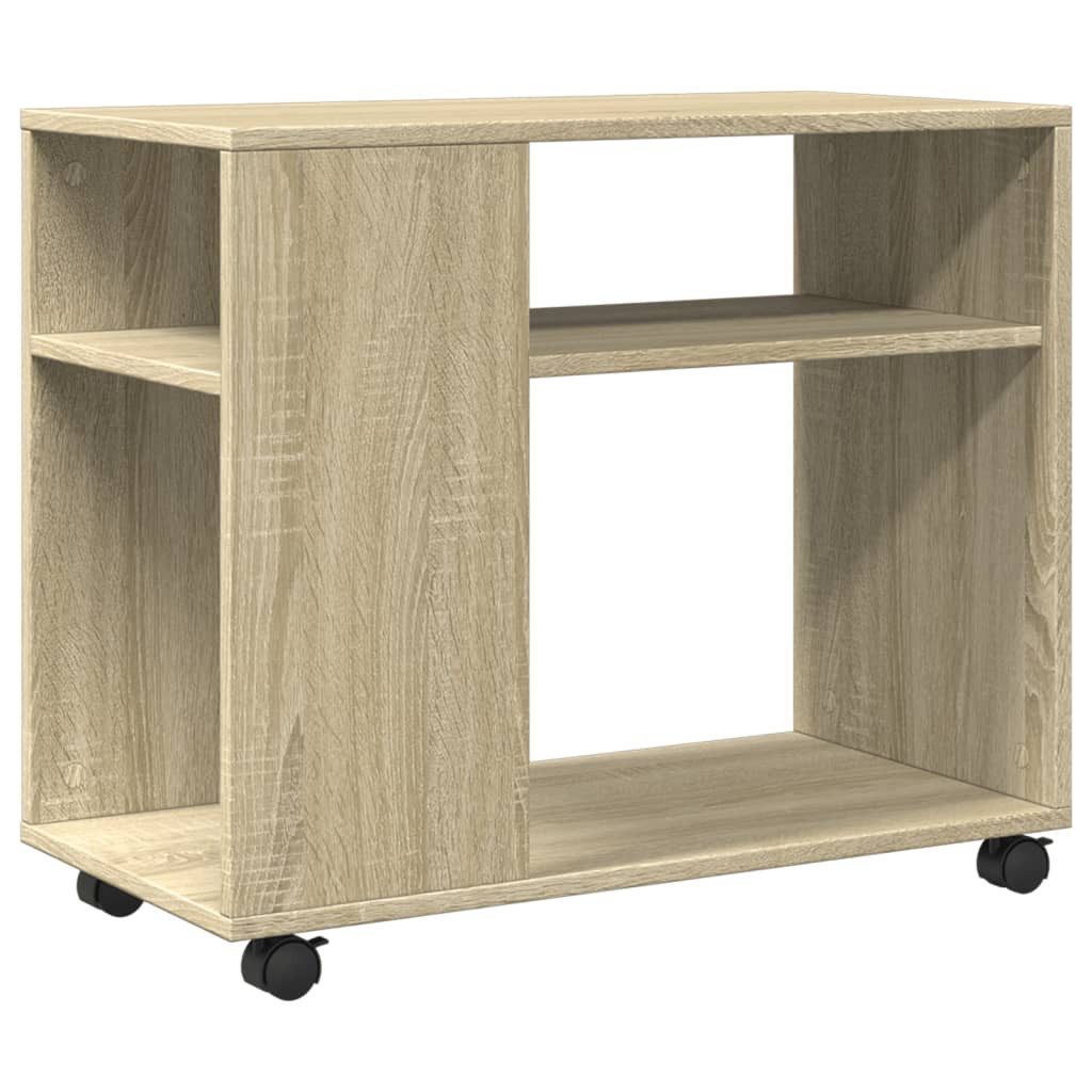 vidaXL Beistelltisch Beistelltisch mit Rollen Sonoma Eiche 70x35x60 cm Holz günstig online kaufen