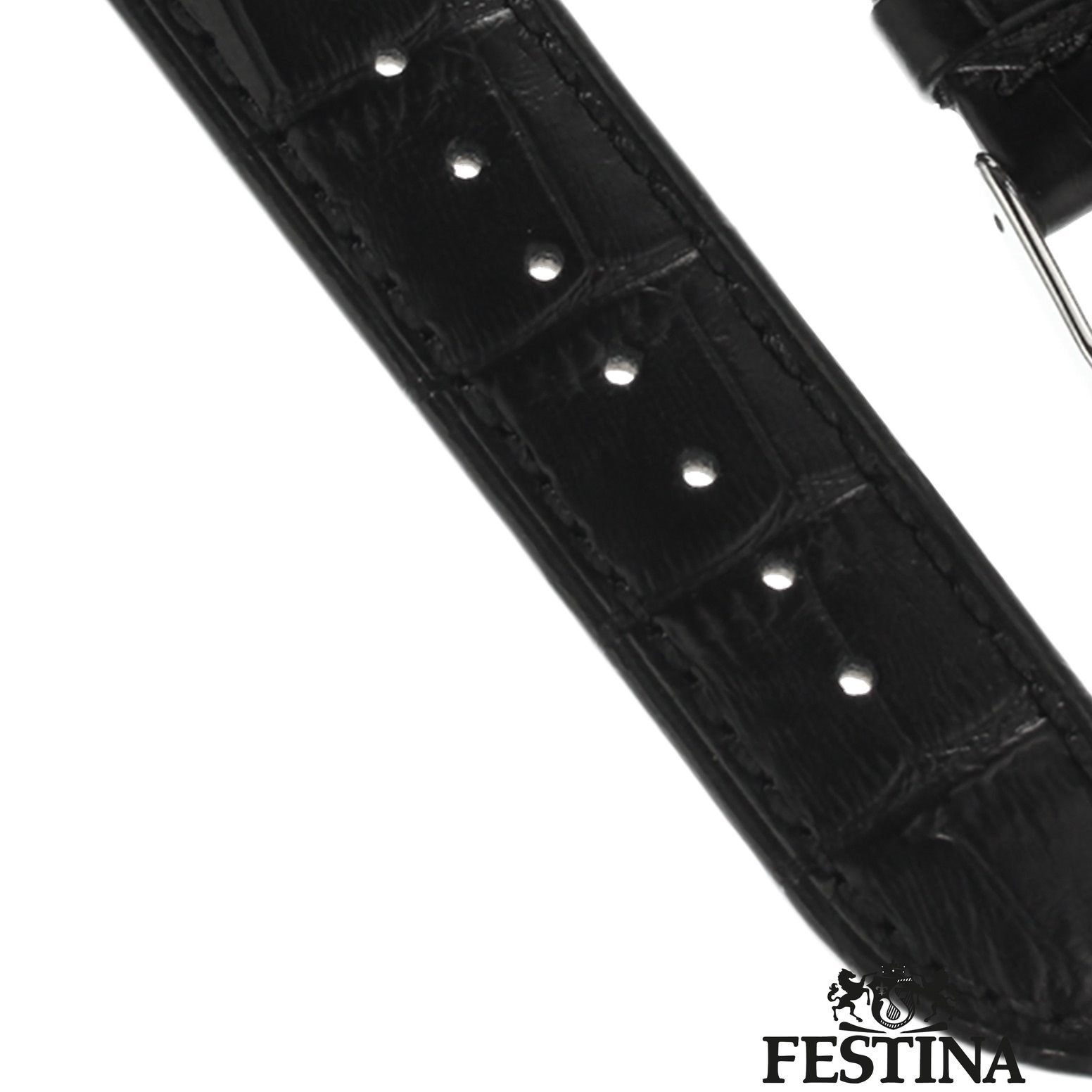 Festina Uhrenarmband Festina Herren Uhrenarmband 22mm, Herren Uhrenarmband, Lederarmband schwarz