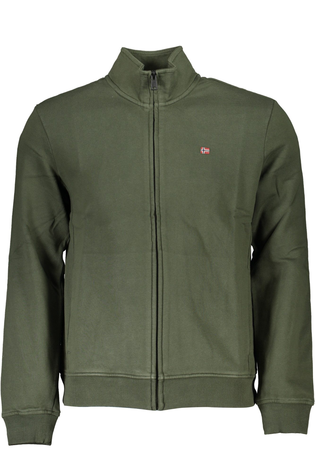 Napapijri Sweatshirt Grünes Herren Sweatshirt mit Reißverschluss