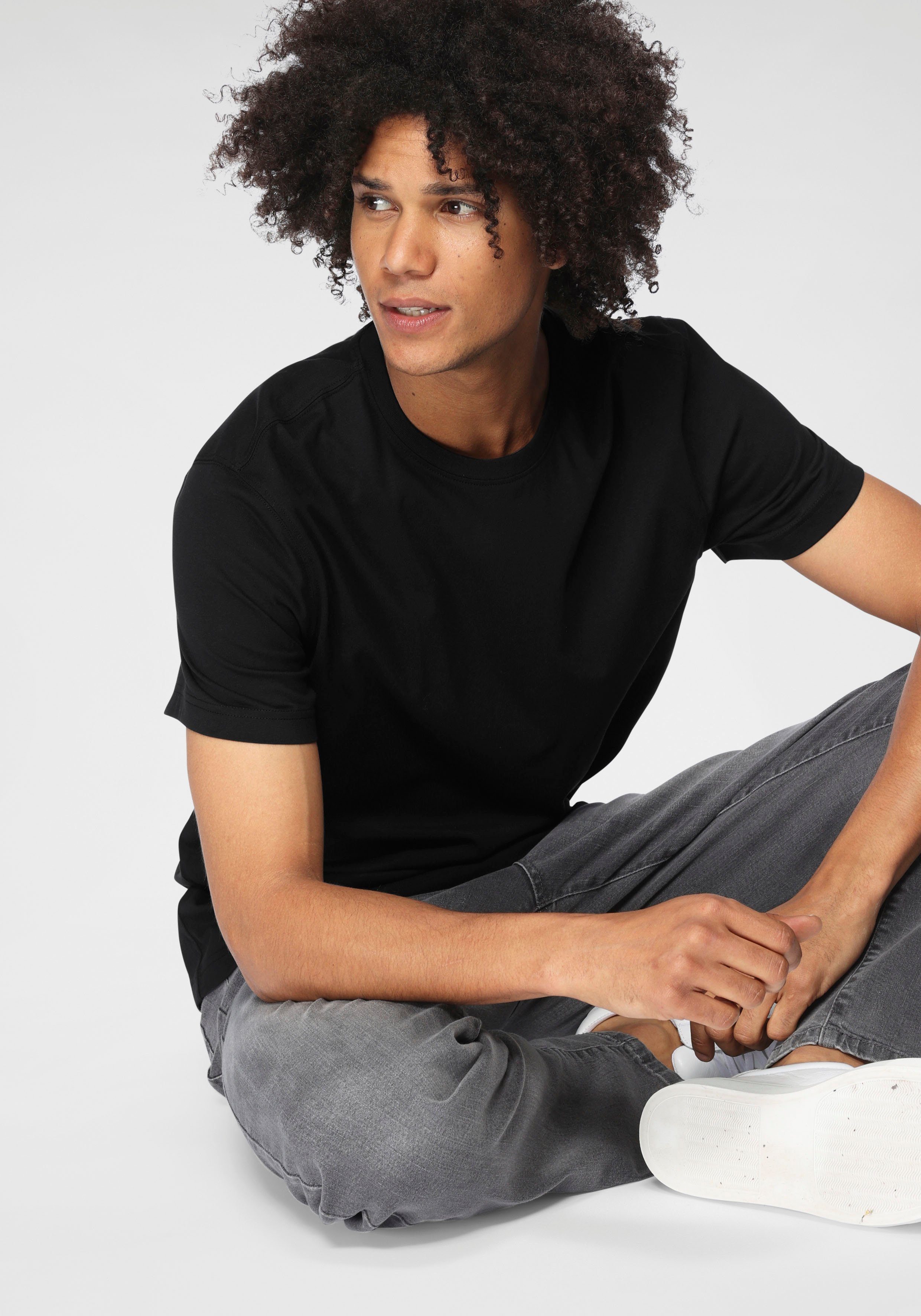 OTTO products T-Shirt »GOTS zertifiziert – aus Bio-Baumwolle« Kurzarm, Basi günstig online kaufen