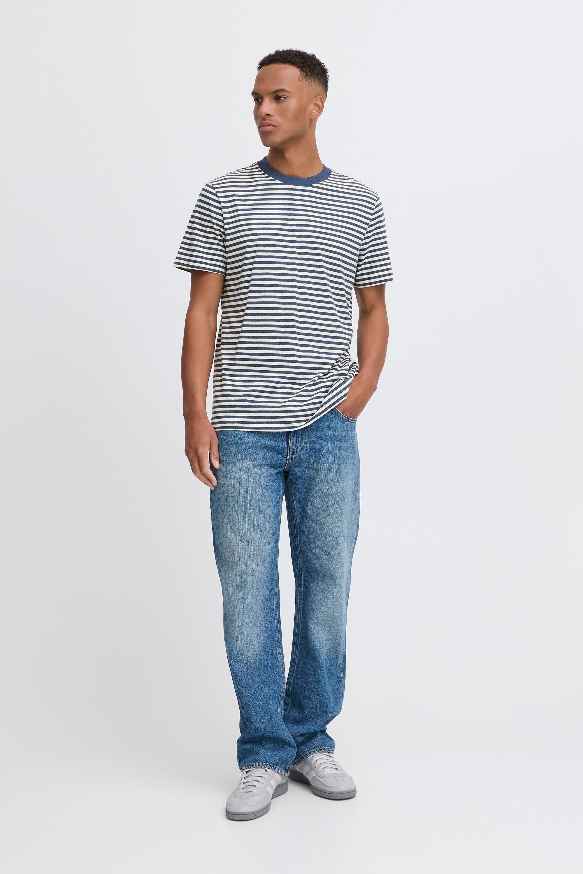 Blend Rundhalsshirt BHJelte Lässiges T-Shirt mit Streifen