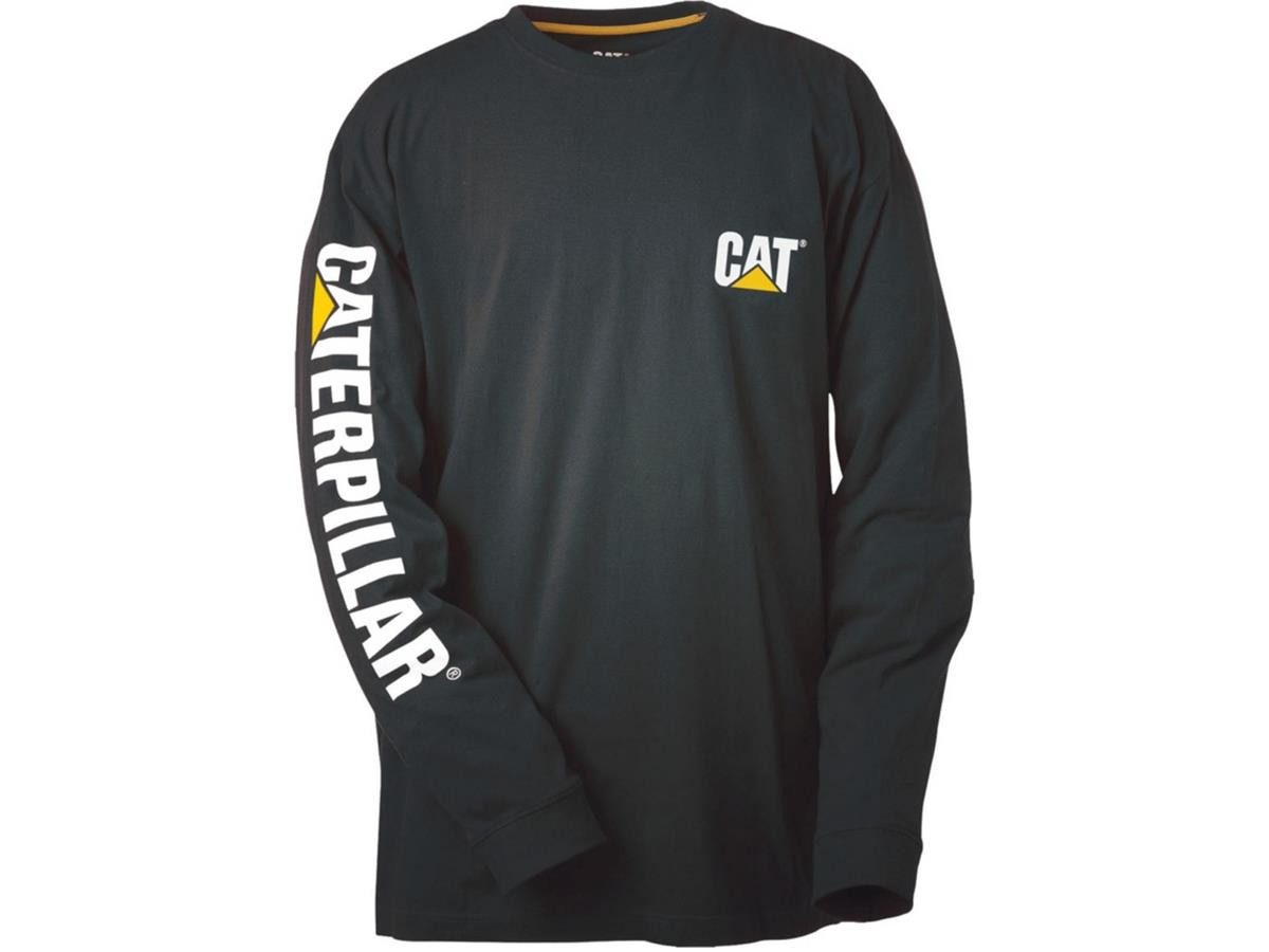 CAT Langarmshirt Banner Long Sleeve cream / schwarz