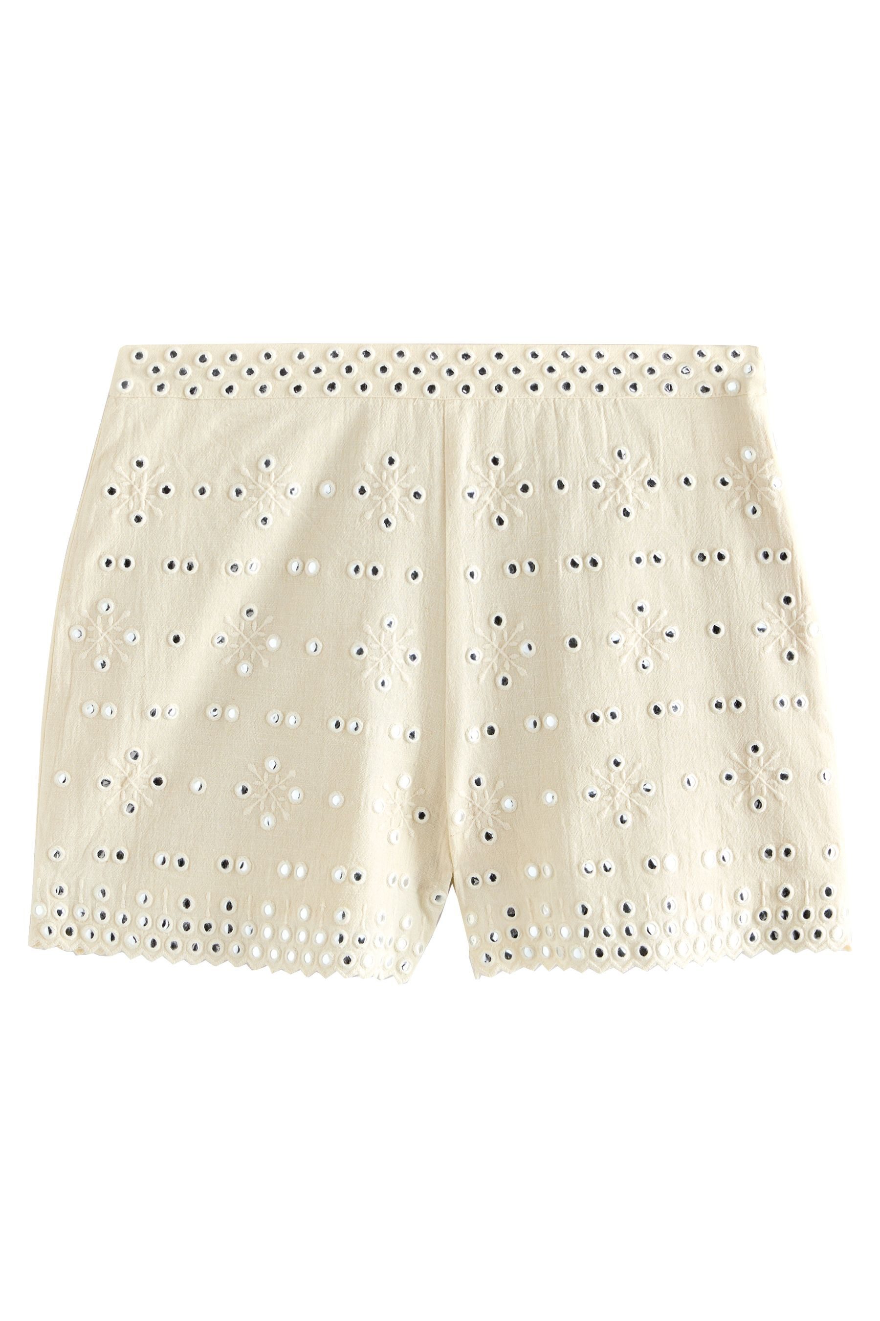 Shorts Shorts mit Spiegelverzierung