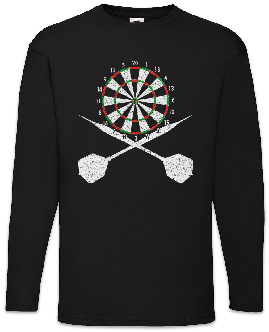 Langarmshirt Darts Board And Crossed Dart Langarm T-Shirt Player Game Sport Sports