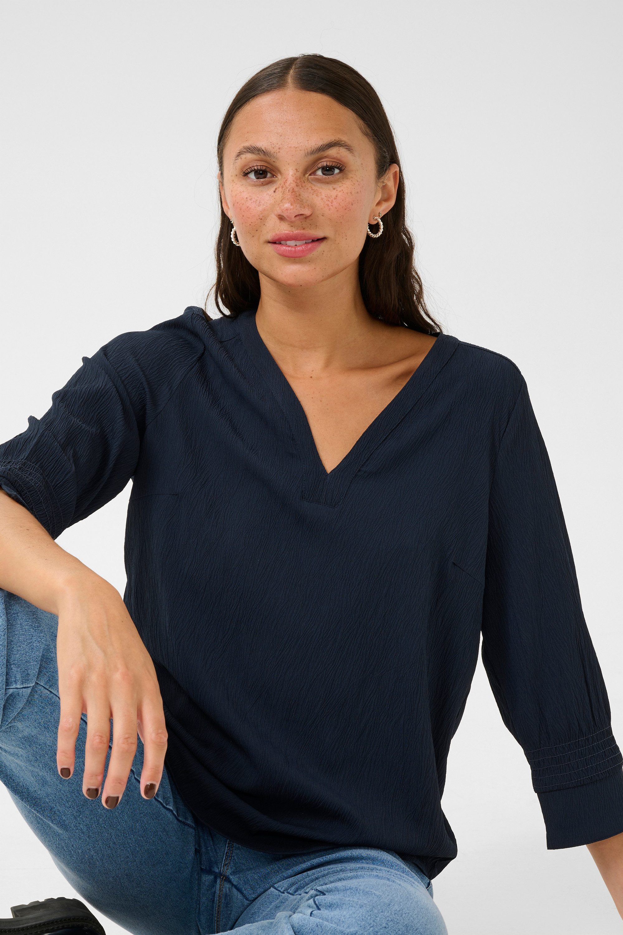 KAFFE Langarmbluse Langarm-Bluse KAlinda