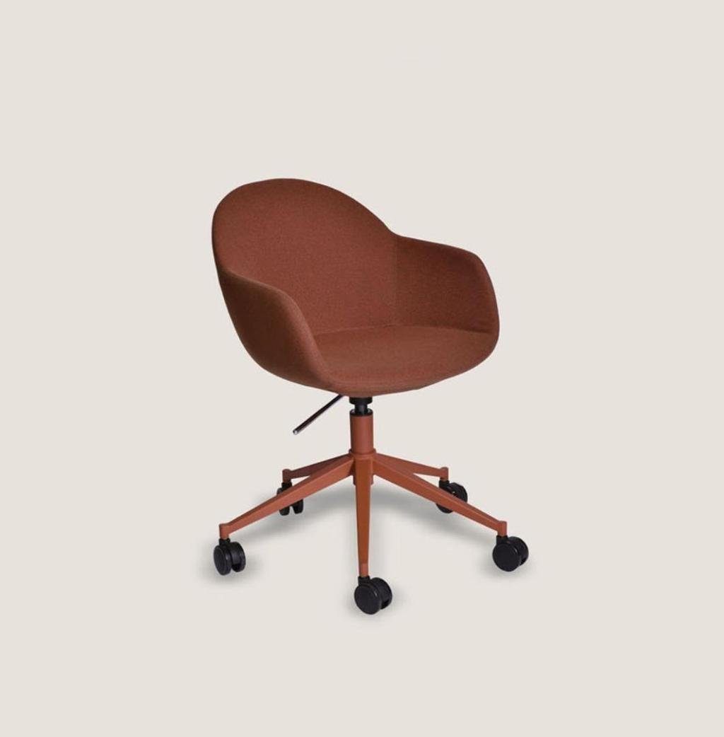 JVmoebel Drehstuhl Brauner Bürostuhl Luxus Chefsessel Stoff Drehbarer Stuhl Möbel (1 St), Made in Europa