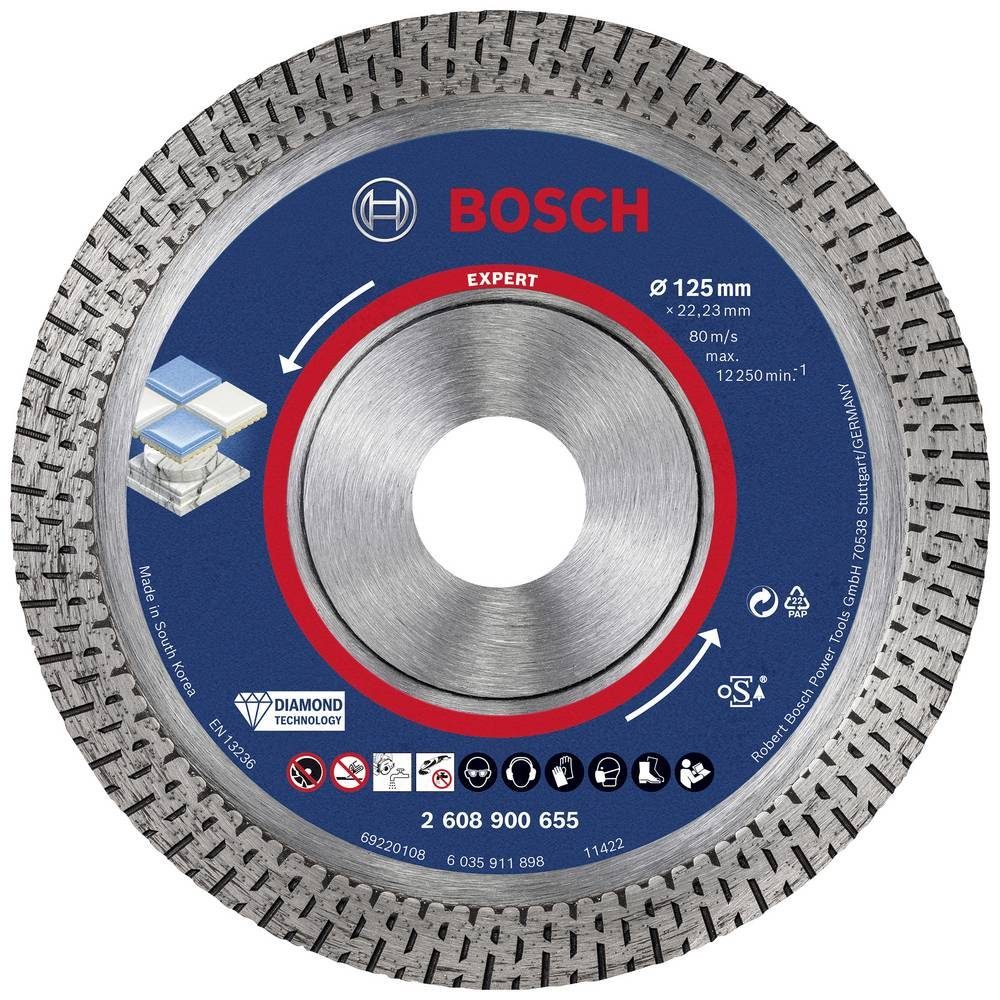 BOSCH Diamanttrennscheibe Diamanttrennscheiben, 125 x 22.23 x 1.4 x 10 mm 2608900655