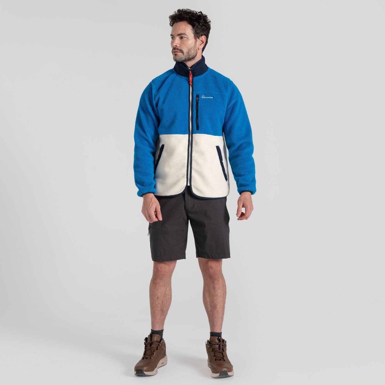 Craghoppers Trekkingjacke Craghoppers - Herren Franklin Jacke Fleecejacke Pullover, weiß blau